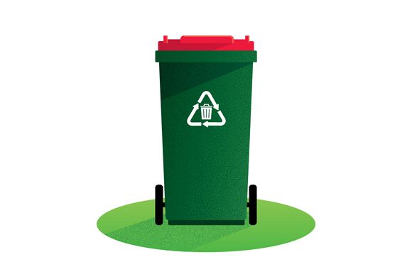 Rubbish - Red Bin