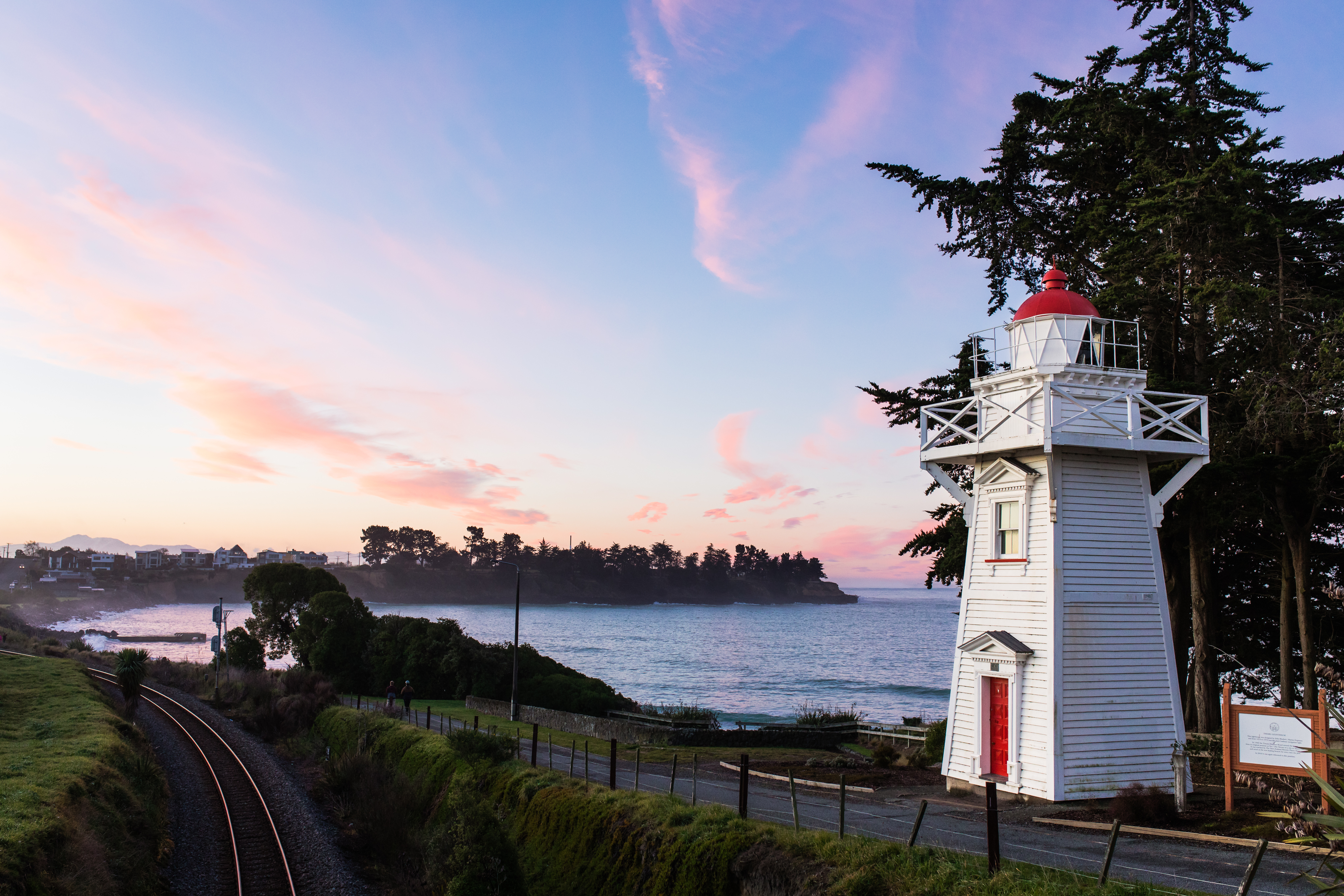 Lighthouse overlooking Caroline Bay, Timaru