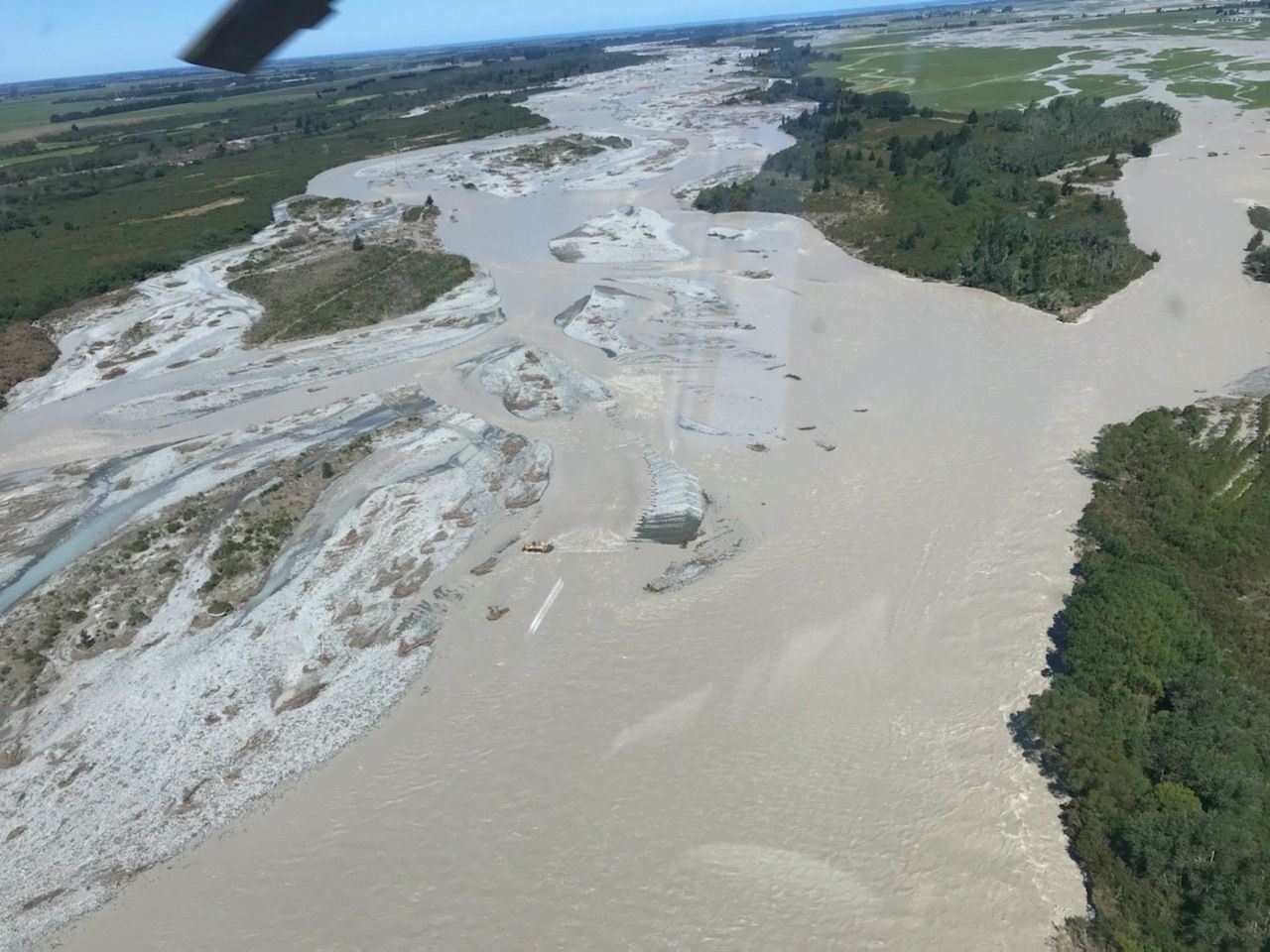 Rangitata River in Flood