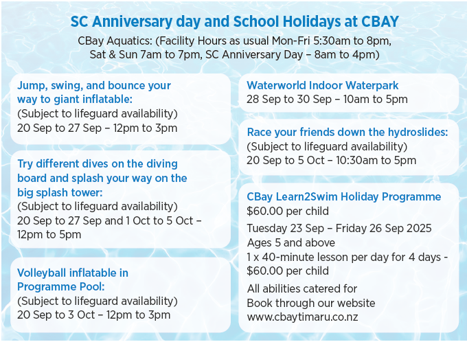 details of CBAY school holiday 