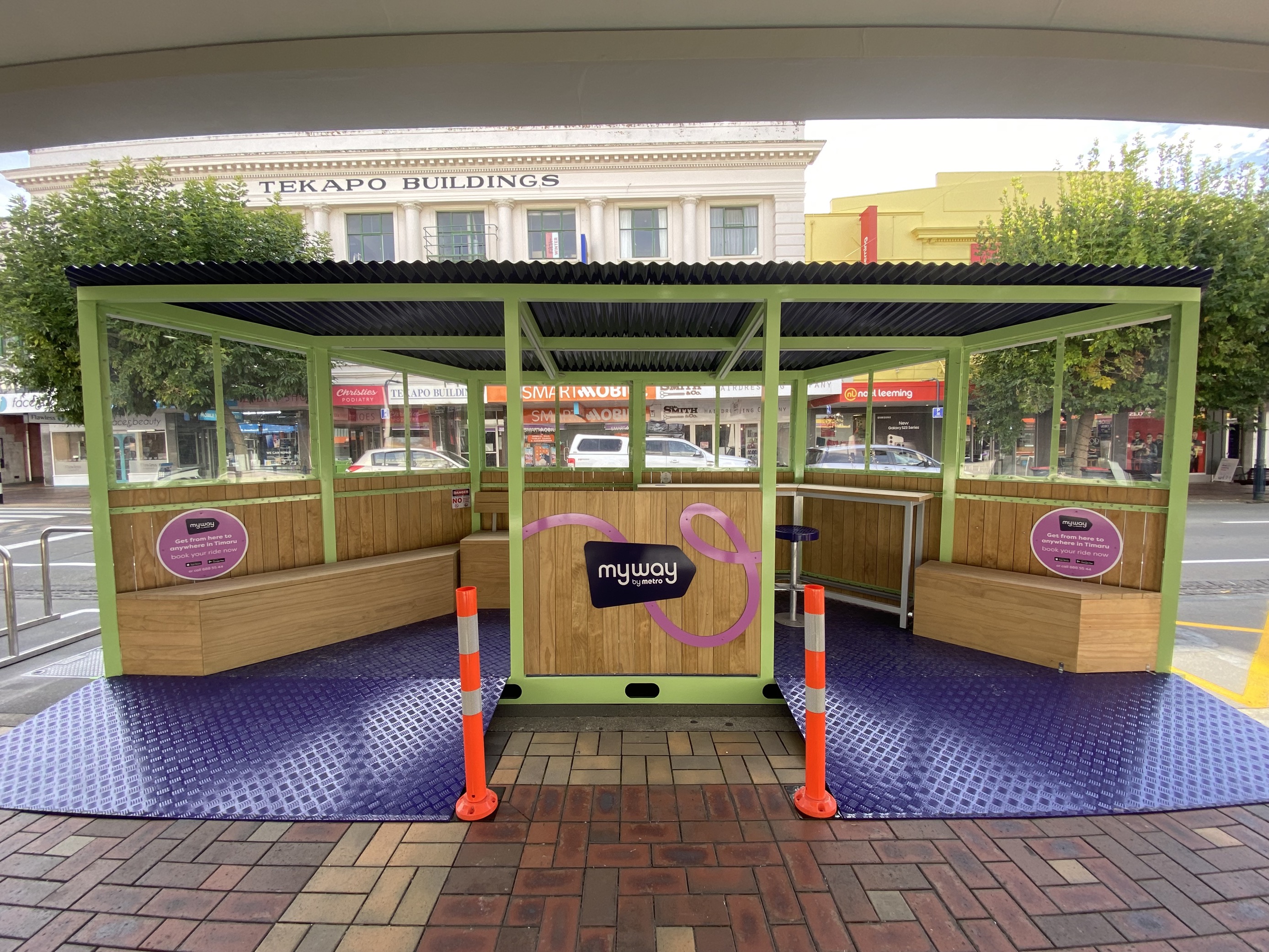 Photo showing the MyWay Parklet on Stafford Street