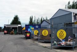 Recycling bins at Temuka.